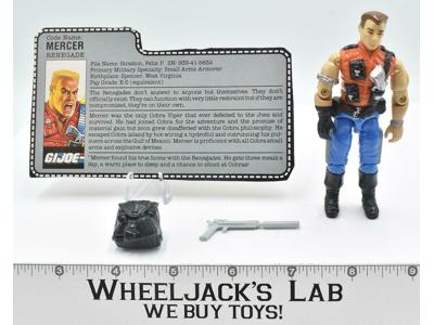 Mercer 100% Complete 1987 GI Joe ARAH Vintage Hasbro Action Figure
