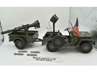 Jeep Combat 7000 Set W/ Trailer GI Joe 1965 Vintage Figure Hasbro