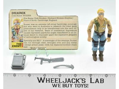 Buzzer V1 100% Complete 1985 GI Joe ARAH Vintage Hasbro Action Figure