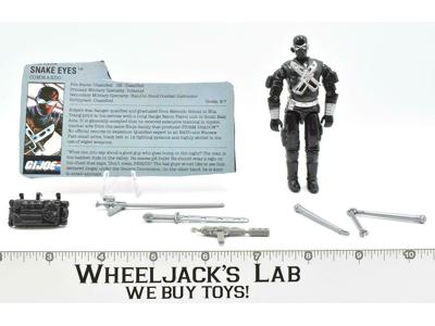 Snake Eyes V3 100% Complete 1989 GI Joe Vintage Hasbro Action Figure