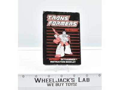 Skyhammer Action Figure Instruction Manual Booklet 1989 Hasbro G1 Transformers