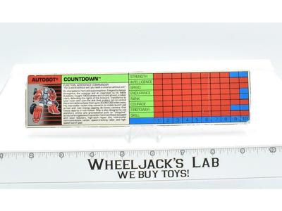 Countdown Micromaster Figure Tech Spec 1989 Vintage G1 Transformers