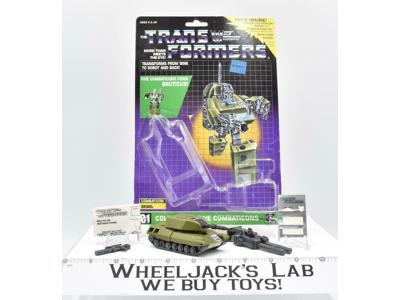 Brawl Bruticus IRON-ON PATCH VT W/ BUBBLE NR MINT METAL 1986 G1 Transformers