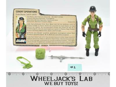 Lady Jaye #1 V1 100% Complete 1985 GI Joe ARAH Vintage Hasbro Action Figure