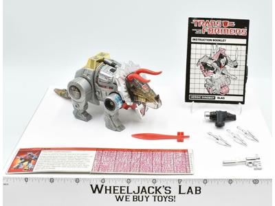 Slag 100% Complete 1985 Vintage G1 Transformers Triceratops Action Figure