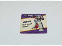 Megatron Transformers Action Trading Card Motto Sticker 1985 G1