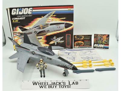 Conquest X-30 W/ Pilot 100% Complete W/Box GI Joe 1986 Action Figure