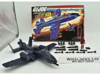 Ground Attack Jet Cobra Rattler 100% Complete W/ Pilot &amp; Box 1984 Hasbro Vintage