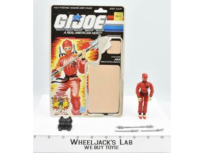 Jinx V1 100% Complete W CARD 1987 GI Joe Hasbro Vintage Action Figure