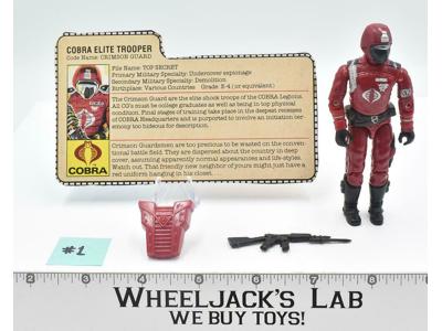 Crimson Guard #1 100% Complete GI Joe V1 ARAH Vintage Hasbro 1985 Action Figure