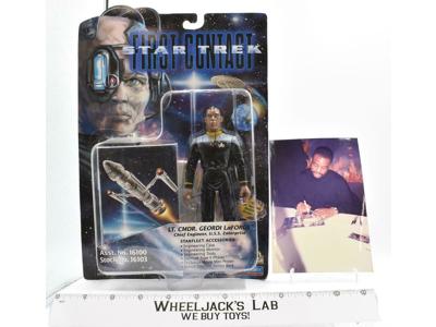 Geordi LaForge Star Trek First Contact NEW Autographed by actor LeVar Burton