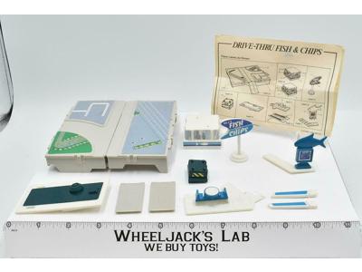 Travel City Drive Thru Fish &amp; Chips Mini Play Set 1988 Micro Machines Galoob