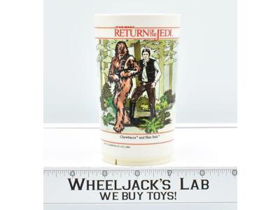 Han Solo Lando Calrissian Star Wars ROTJ Plastic Cup Tumbler 1983 DEKA