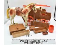 Covered Prairie Wagon Scout Horse 4 in 1 Marx Gabriel Vintage The Lone Ranger