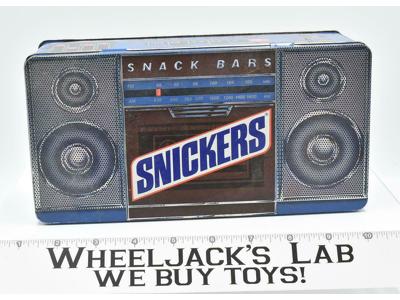 Mars Snickers Snack Bars AM/FM Boom Radio 1989 Holiday Candy Tin Metal Box