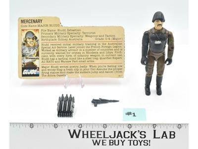 Major Bludd #1 V1 100% Complete 1983 GI Joe ARAH Hasbro Vintage Action Figure