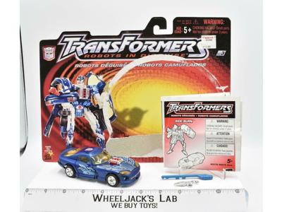 Side Burn Blue Car RID Robots in Disguise 100% Complete 2002 Hasbro Transformers