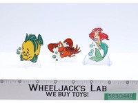 Lot of 3 Pins Ariel Sebastian Flounder The Little Mermaid Disney Store NEW