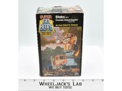 Super Staks Robot Tractor 7251 W/Box 100% Complete NEAR MINT 1985 Bandai Tonka