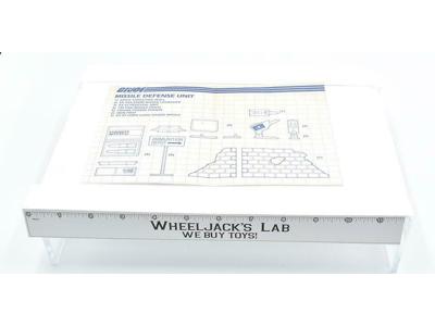 Missile Defense Unit #2 Original Blueprints Instructions 1984 ARAH GI Joe Cobra