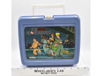 The Real Ghostbusters Thermos Blue Lunchbox 1984 Kenner Vintage