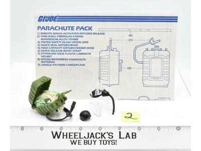 Parachute Pack Mail-Away #2 100% Complete 1985 GI Joe Action Figure Vintage