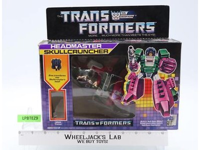 Headmaster Skullcruncher W/BOX & INSERT 100% Complete G1 Transformers Figure