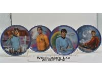 Star Trek Set of 4 Plates The Voyages Of The Starship Enterprise 1986 Hamilton