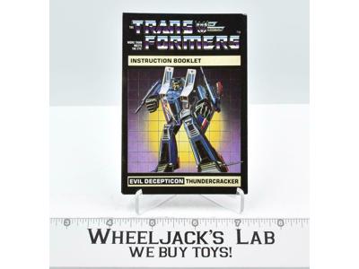 Thundercracker Instructions Manual Booklet 1985 Hasbro G1 Transformers Vintage