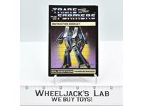 Thundercracker Instructions Manual Booklet 1985 Hasbro G1 Transformers Vintage