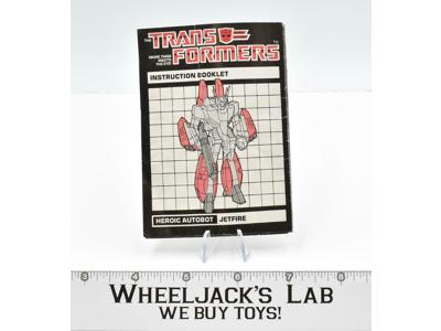 Jetfire Instructions Manual Booklet 1985 Hasbro G1 Transformers Vintage Figure