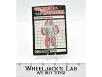 Jetfire Instructions Manual Booklet 1985 Hasbro G1 Transformers Vintage Figure