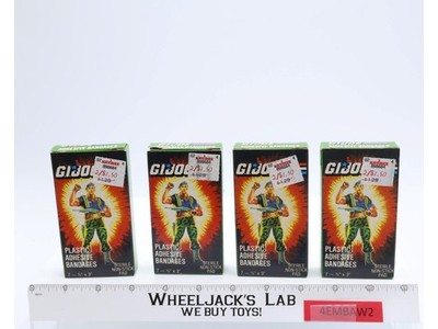Lot of 4 GI Joe Plastic Adhesive Bandages Box of 7 Hasbro 1986 Band-Aid NEW