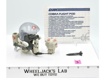 Cobra Flight Pod #3 100% Complete GI Joe 1985 Vintage Vehicle Hasbro