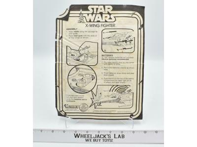 X-Wing Fighter Assembly Sheet Star Wars 1977 Kenner Vintage