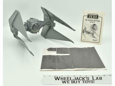 Imperial Tie Interceptor 100% Complete Star Wars ROTJ Vintage 1983 Kenner