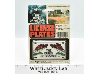 Bike License Plate Gordy MOSC 1981 Dukes Of Hazzard Warner Bros Vintage