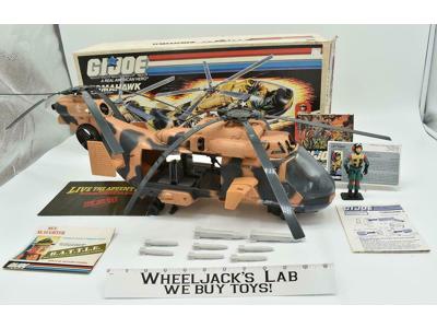 Tomahawk With Pilot &amp; Box GI Joe 1986 Vintage Action Figure Vehicle Hasbro