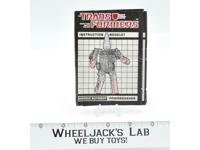 Powerdasher Drill Action Figure Instruction Manual Booklet 1985 G1 Transformers