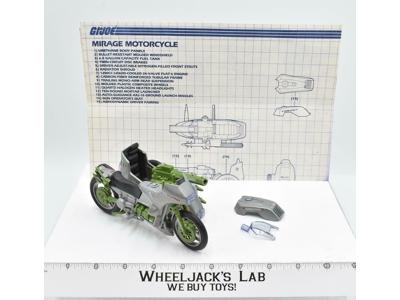 Silver Mirage Motorcycle 100% Complete 1985 Hasbro GI Joe Action Figure Vintage