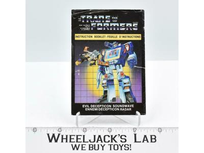 Soundwave Instruction Manual Booklet CANADIAN 1984 Hasbro G1 Transformers