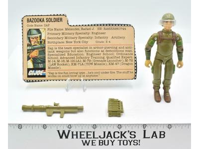 Zap V1.5 SWIVEL ARM 100% Complete 1982 GI Joe ARAH Vintage Hasbro Action Figure