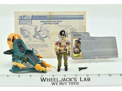 Dreadnok Air Skiff 100% Complete W/ Zanzibar GI Joe 1987 Hasbro Vintage