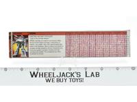 Prowl Action Figure Tech Spec 1985 Vintage Hasbro G1 Transformers