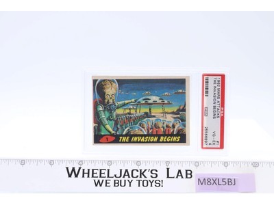 The Invasion Begins #1 PSA GRADED 4 Mars Attacks 1962 Bubbles Inc Trading Card