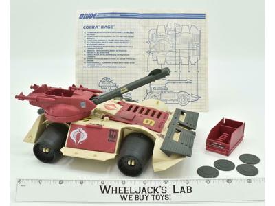 Cobra Rage 1990 100% Complete Hasbro Vehicle Vintage GI Joe Cobra ARAH
