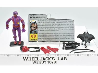 Hydro-Vipers V1 100% Complete 1988 GI Joe ARAH Vintage Hasbro Action Figure