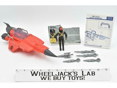 Stellar Stiletto 100% Complete 1988 GI Joe Cobra ARAH Hasbro Vehicle