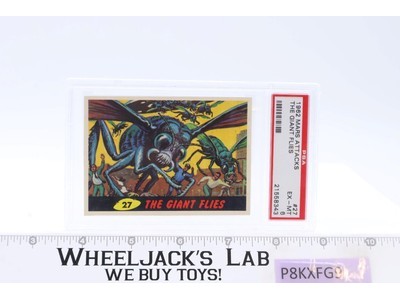 The Giant Flies #27 PSA GRADED 6 Mars Attacks 1962 Bubbles Inc Trading Card