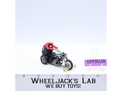 Rrrumblers Black CHOPPIN' CHARIOT w/ RIDER & GUIDE Hot Wheels 1971 1972 Mattel